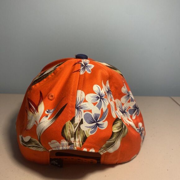 Men’s Adjustable SnapBack City Hunter USA New York Orange Floral Pattern - Picture 3 of 7